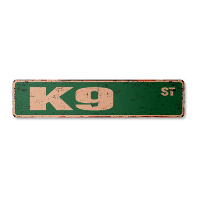 K9 Street Sign Aluminum 4" X 18"