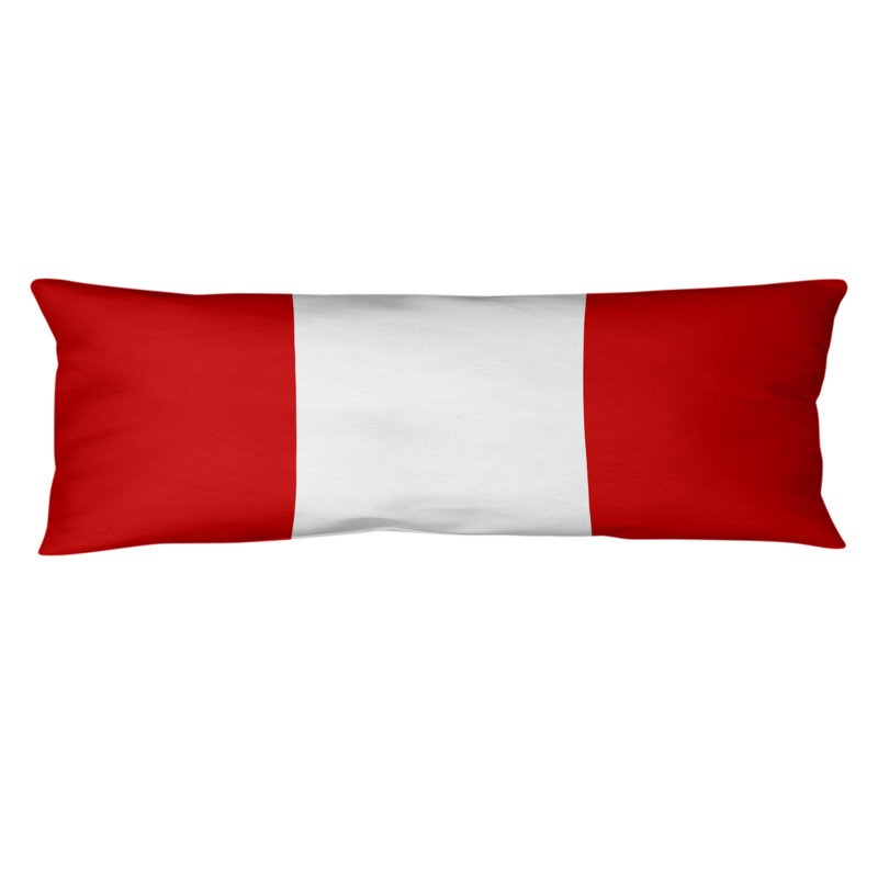 Stripes Medium Polyester/Polyfill Body Pillow, Red, Texas Rider