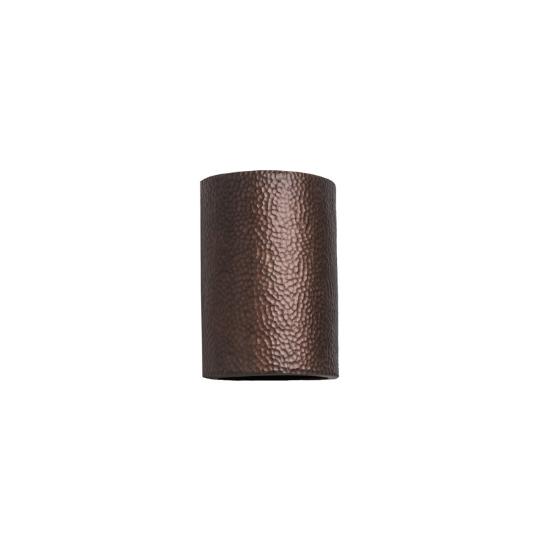 Cammi Ceramic Outdoor Wall Light, LED Bulb Included, Rubbed Copper, 10.5" H x 7" W x 4" D