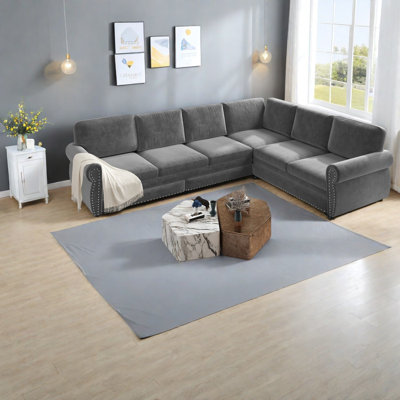 Canapé-lit sectionnel multifonctionnel de 2 pouces, structure en bois chenille, style moderne pour la maison