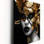 Horloge murale moderne vénitienne Grace Glam avec masque doré - Boho-99634168