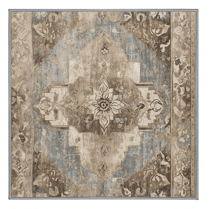 Tapis élégant en mosaïque, Carré 4 pi