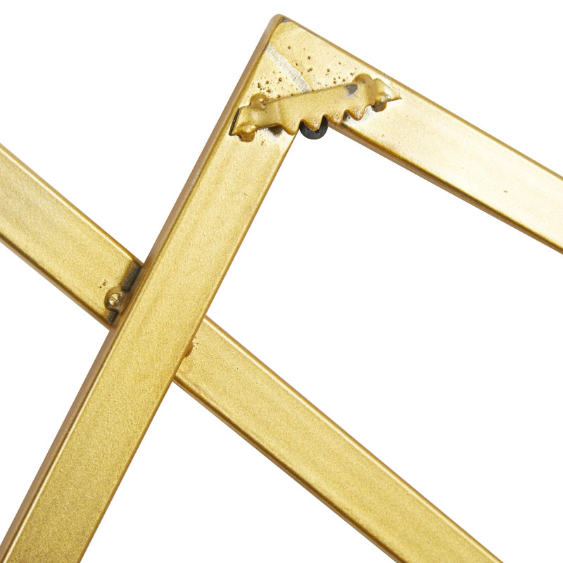  Metal Geometric Overlapping Square Home Wall Decor