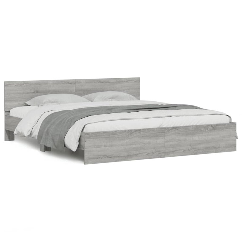 Nobue Bed, Grey Sonoma, King ( 160 x 200 cm)