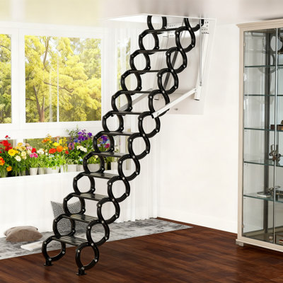  Palaiseur 11 - Step Electirc Aluminum Folding Attic Ladder With Remote