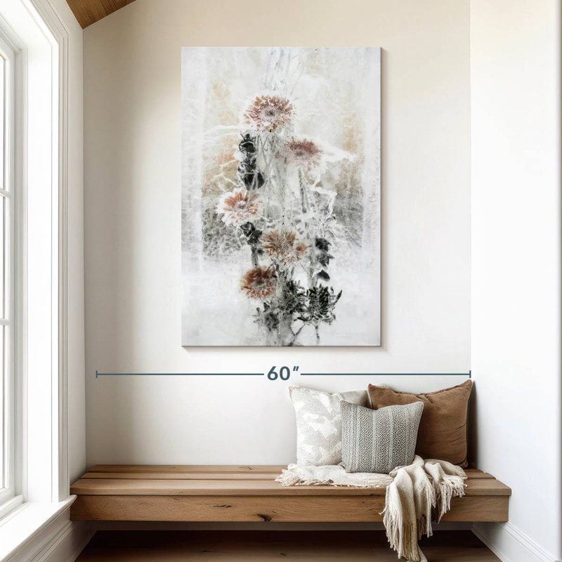 Harnek fleurs d'hiver, H 48 po x l 32 po