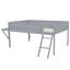 Lit mezzanine en bois avec bureau et DEL-277720519