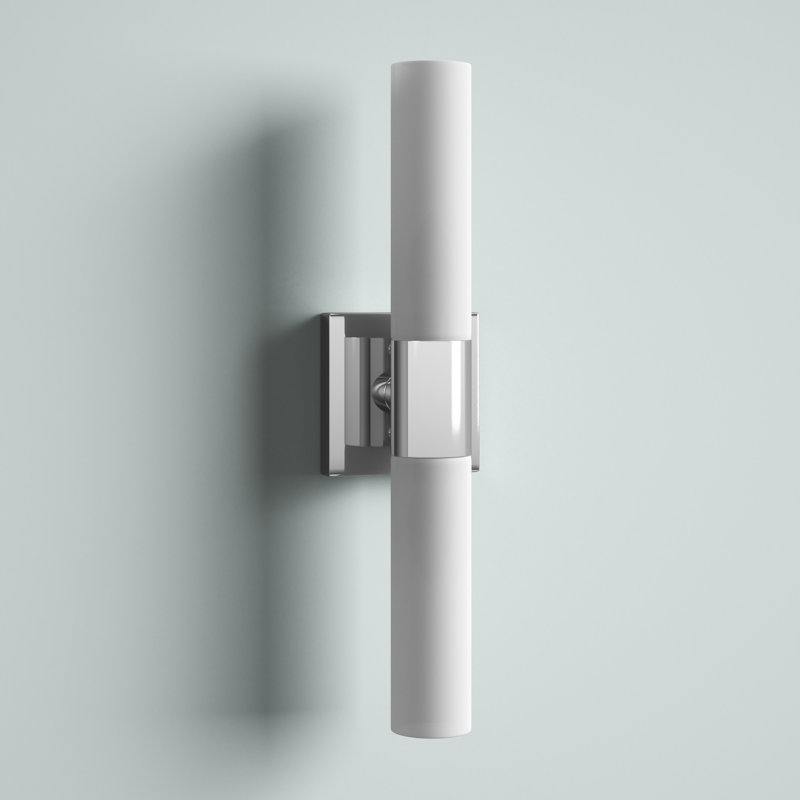 Éclairage pour salle de bain à intensité variable 2 lumières Cailum, Chrome