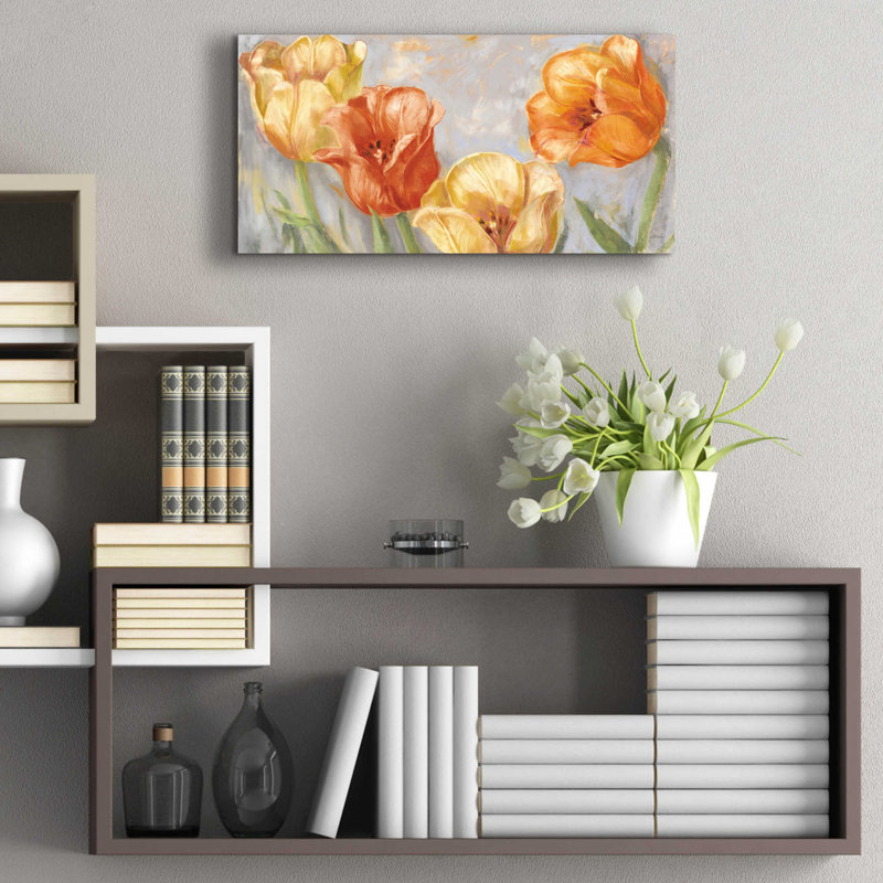 «Yellow Tulips Bold» par Carol Rowan, H 12 po x l 24 po
