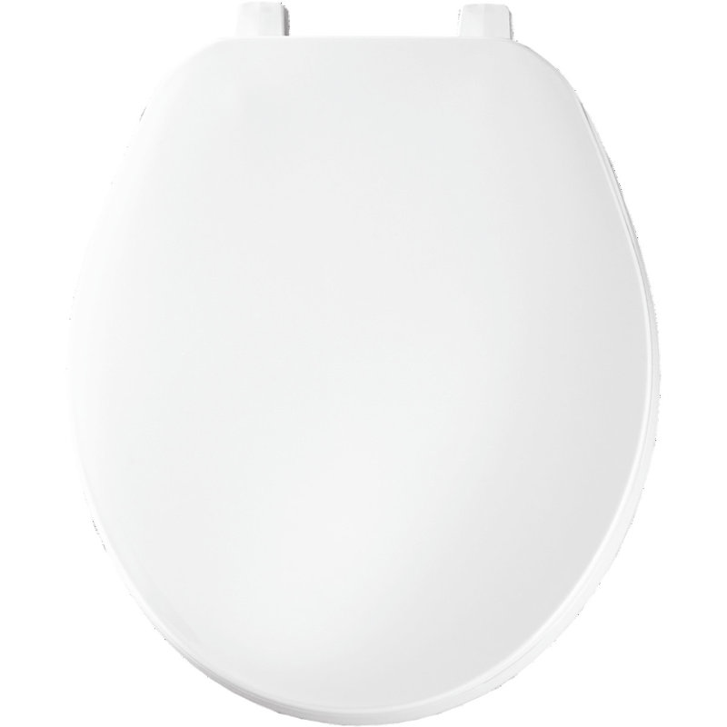 Siège de toilette rond en plastique, Blanc