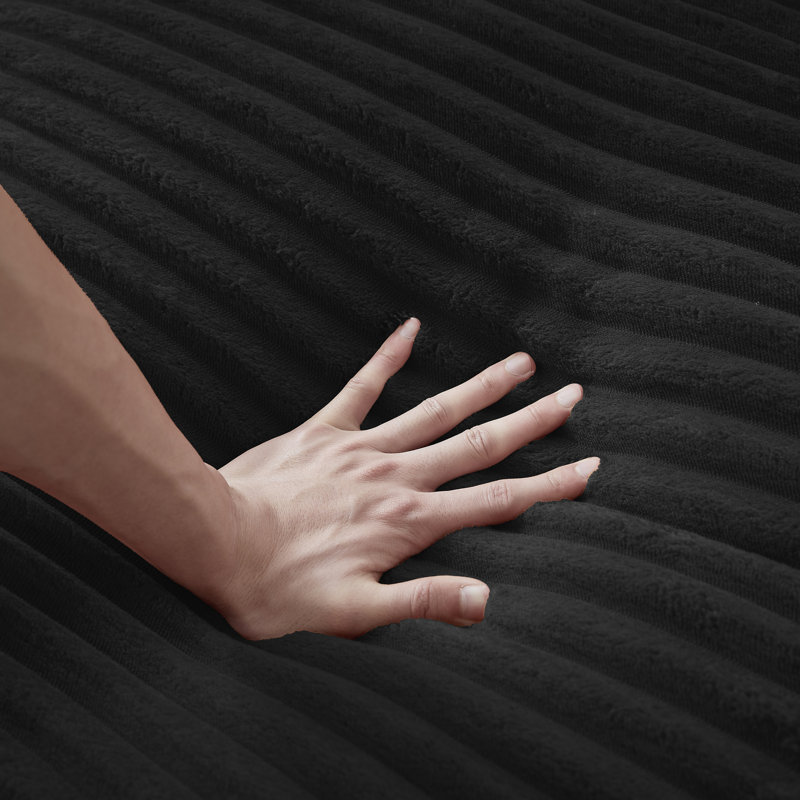 Méridienne double compressible avec porte-gobelets, Noir