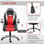 Latitude Run® Adjustable Faux Leather Swiveling PC & Racing Game Chair in Red
