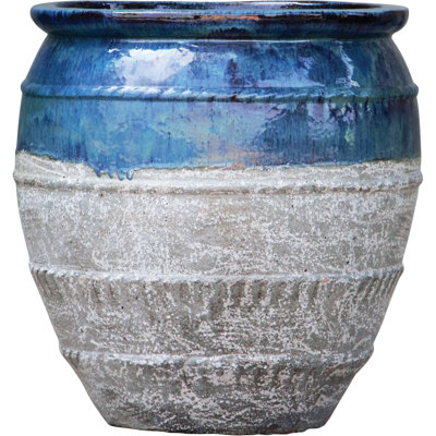 13 po Pot à eau Magnus - Azul sur pierre grise