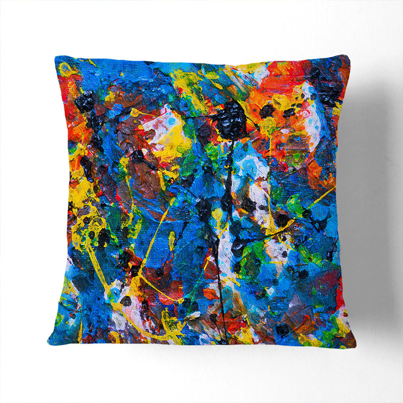 Abstract Square Throw Cushion, Stone, 55 x 55 cm