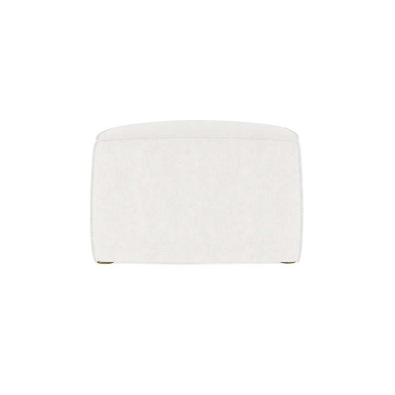 Repose-pieds Varick, Lin Box Weave blanc, Patiné