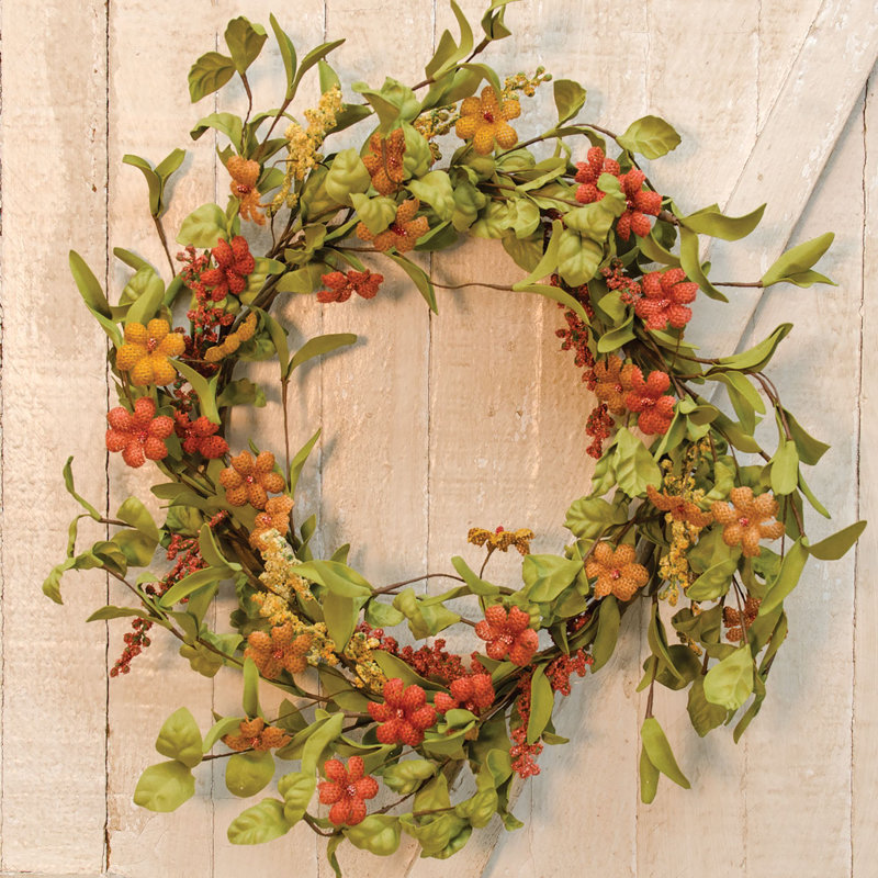 Faux Mixed Assortment Burlap 20'' Wreath