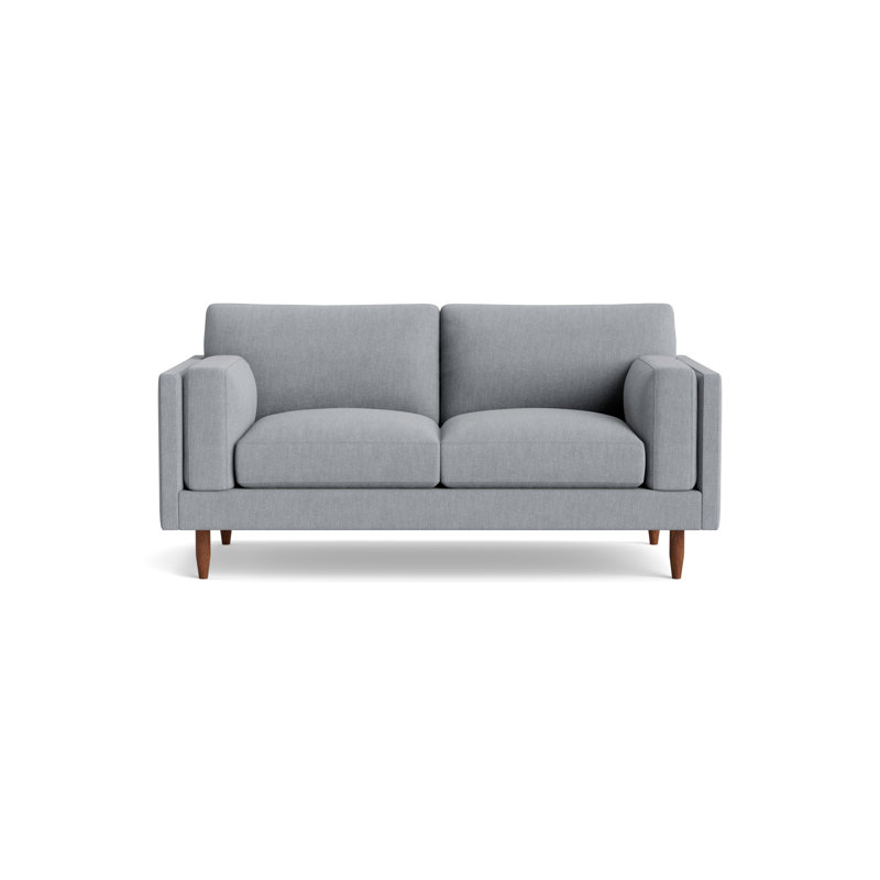 Skinny Fat Loveseat (70"), Performance Weave - Zinc