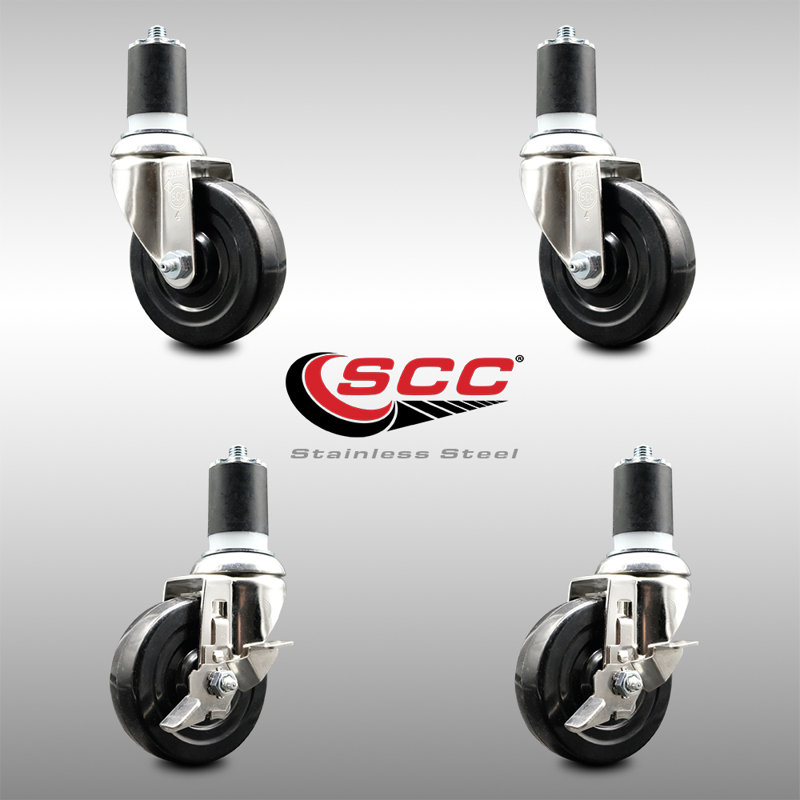 Ensemble de roulettes extensibles en caoutchouc 316S