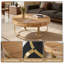 Table basse moderne en bois avec motif Sunburst et base en métal-1466312746