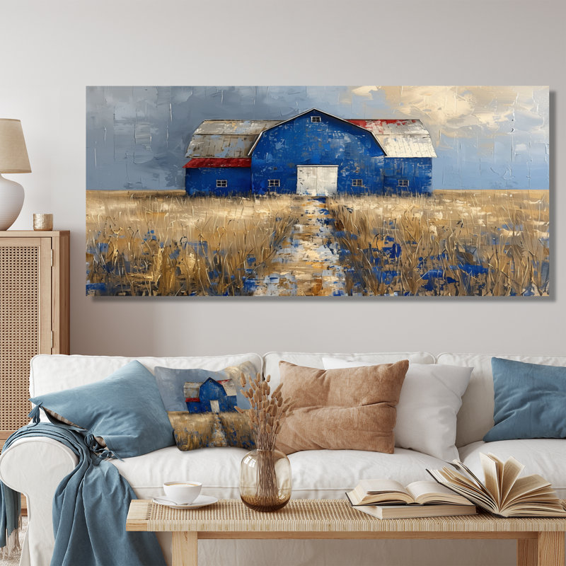Lovell - Barn Wall Art Living Room, Toile tendue, H 28 po x l 60 po
