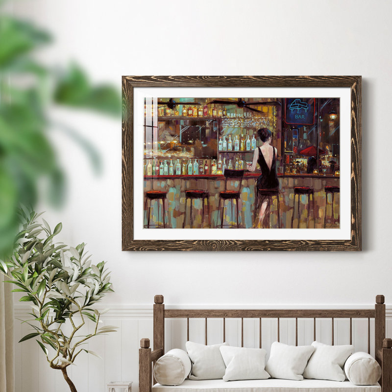 Elegant In Black - peinture encadrée, H 37,5 po x l 27,5 po x P 1,5 po, Espresso, Blanc