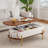 Molter 48" Oval Lift Top Coffee Table With Storage Open Shelf Living Room-1195936208