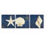 Moonlight bleu marin, ensemble de 3 reproductions d’art sur toiles tendues