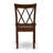 Clarksville Dining Chairs - Double Cross Back Solid Wood Seat Chairs, Set of 2, Mahogany-1990785323-1939731855