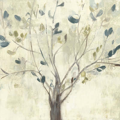 Trees Of Blue I by Jennifer Goldberger - Wrapped Canvas Painting