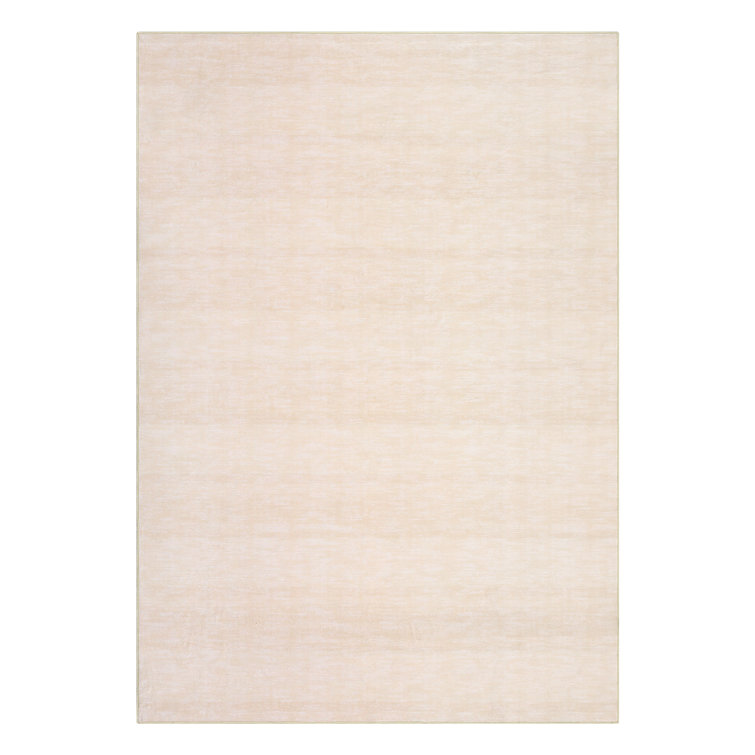 Machine Washable Rug with Rubber Backing for Living Room Modern Non-Slip Dining Room Rug Easy-Cleaning Solid Floor Carpet for Bedroom Hallway Kitchen Office Playroom