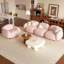 Canapé moderne de style crème rose