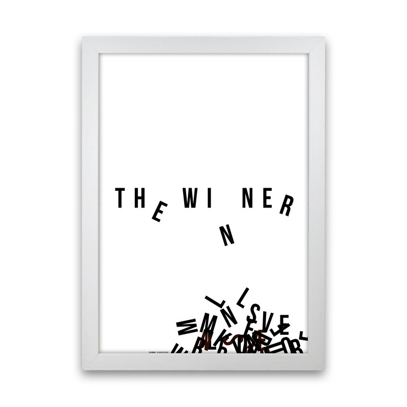 PJ-836-11 The Winner - Print, White Framed, 84.01cm H x 59.4cm W x 3cm D