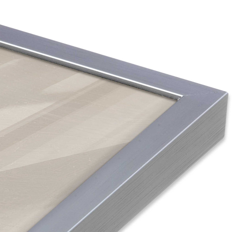 Impression de carte beige très grand, H 15,25 po x l 12,25 po, Chrome poli