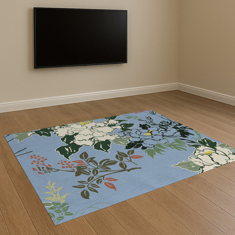 Floral Area Rug, Rectangle 140 x 200 cm