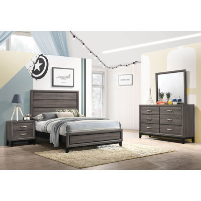 Sayim 4-piece Full Bedroom Set Grey Oak