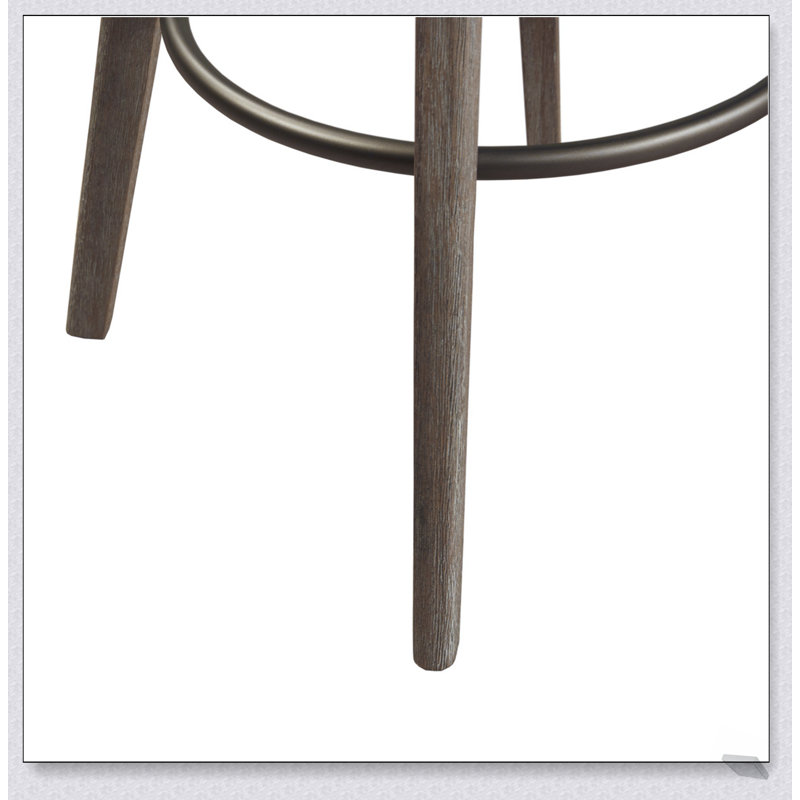 Tabouret de bar pivotant confortable avec un design ergonomique et des pieds en bois massif durables pour les cuisines et les bars modernes