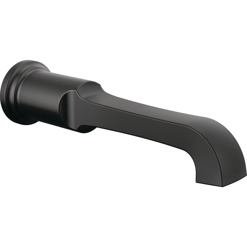 Bec de baignoire, robinet de baignoire Tetra, Noir mat