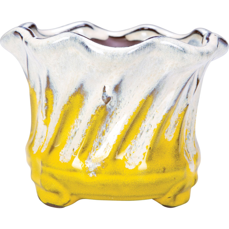 Pot à spirale 4,5 po - Jaune vanille, Jaune vanille