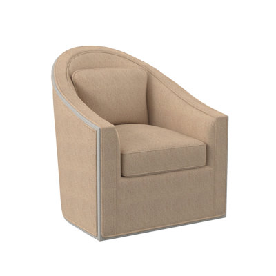 Academy Upholstered Swivel Barrel Chair
