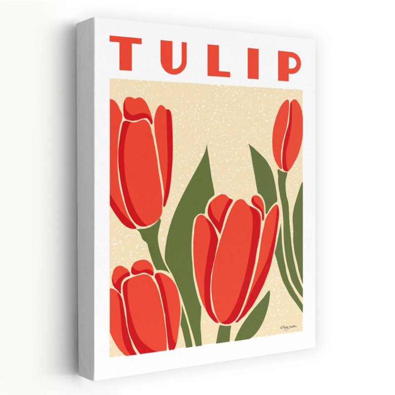 Affiche de tulipe, art moderne printanier abstrait tulipe, H 24 po x l 16 po