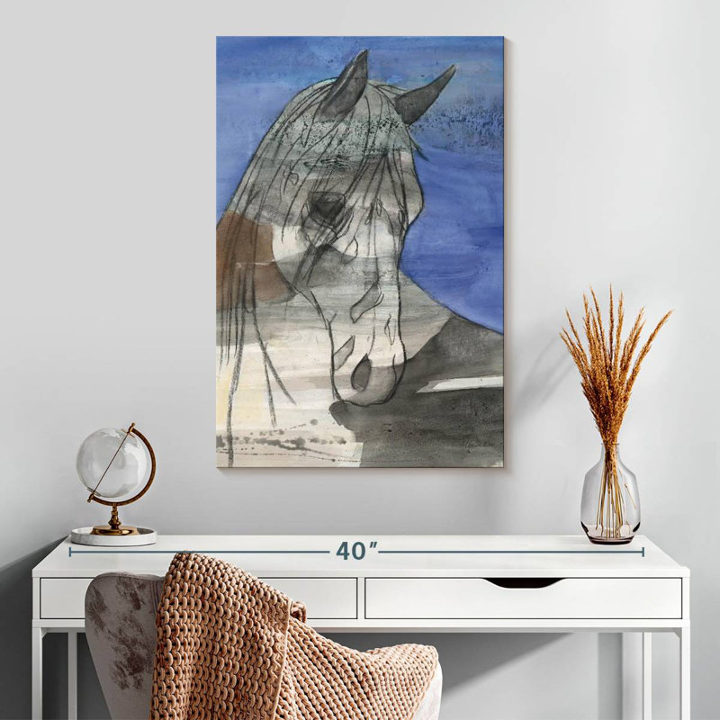 Cheval au clair de lune Brampt, H 30 po x l 20 po
