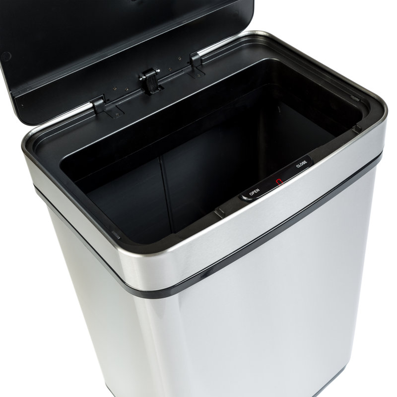 Poubelle à capteur de mouvement en acier inoxydable 13 gallons Speicher, Chrome