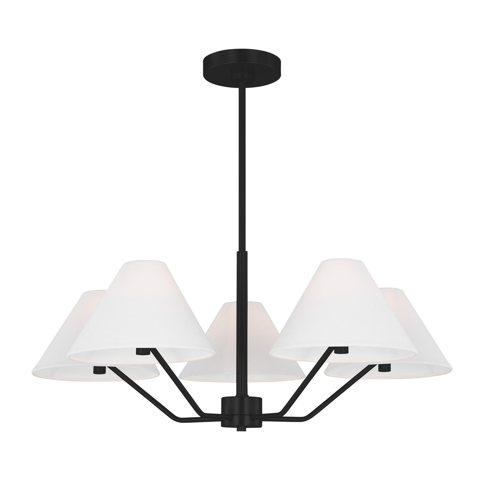 Riesel 5-Light Medium Chandelier, Midnight Black