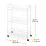 With Wheels Whitmor Slim Rolling Household Cart – White 30.50 X 9.25 X 20.75 | Best Folding Shopping Cart With Wheels Whitmor Slim Rolling Household Cart – White 30.50 X 9.25 X 20.75 | Best Folding Shopping Cart