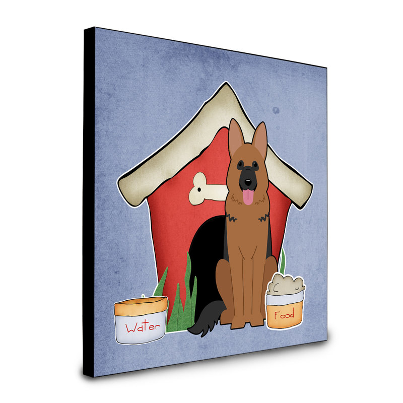 Panneau mural d’art collection dog house Scarvinia, Berger allemand