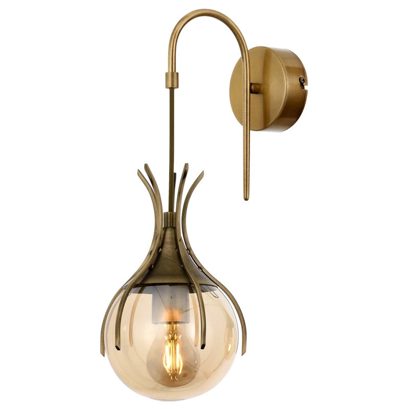 Lampe murale en métal 15,7 po x 7,1 po Antiquation | Douille E27, 6 W maximum | IP20, 220-240 V, 50-60 Hz | Conception élégante avec capuchon en verre, parfaite pour les solutions d'éclairage de salon, de chambre à coucher et de couloir