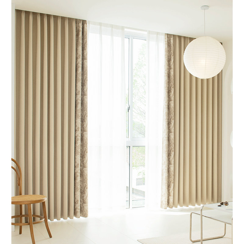 Velvet Room Darkening Curtain Pair, Cream, 50" W x 108" L