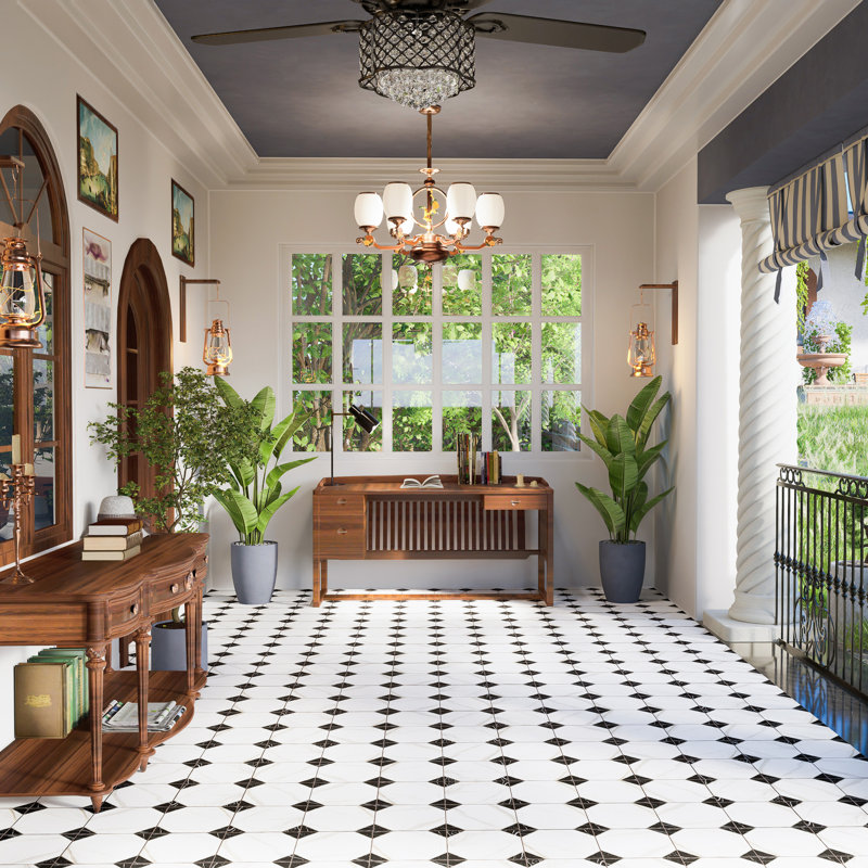 Merzoni Yard 17-7/8 In. X 17-7/8 In. Porcelain Floor And Wall Tile