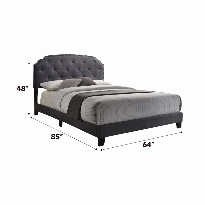 Gray Fabric Bed