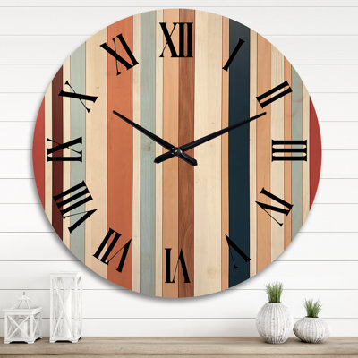 Horloge murale en bois massif Senoia